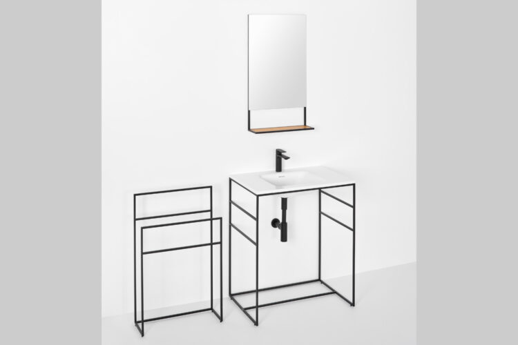 OTL-136_1 Single sink console design steel frame