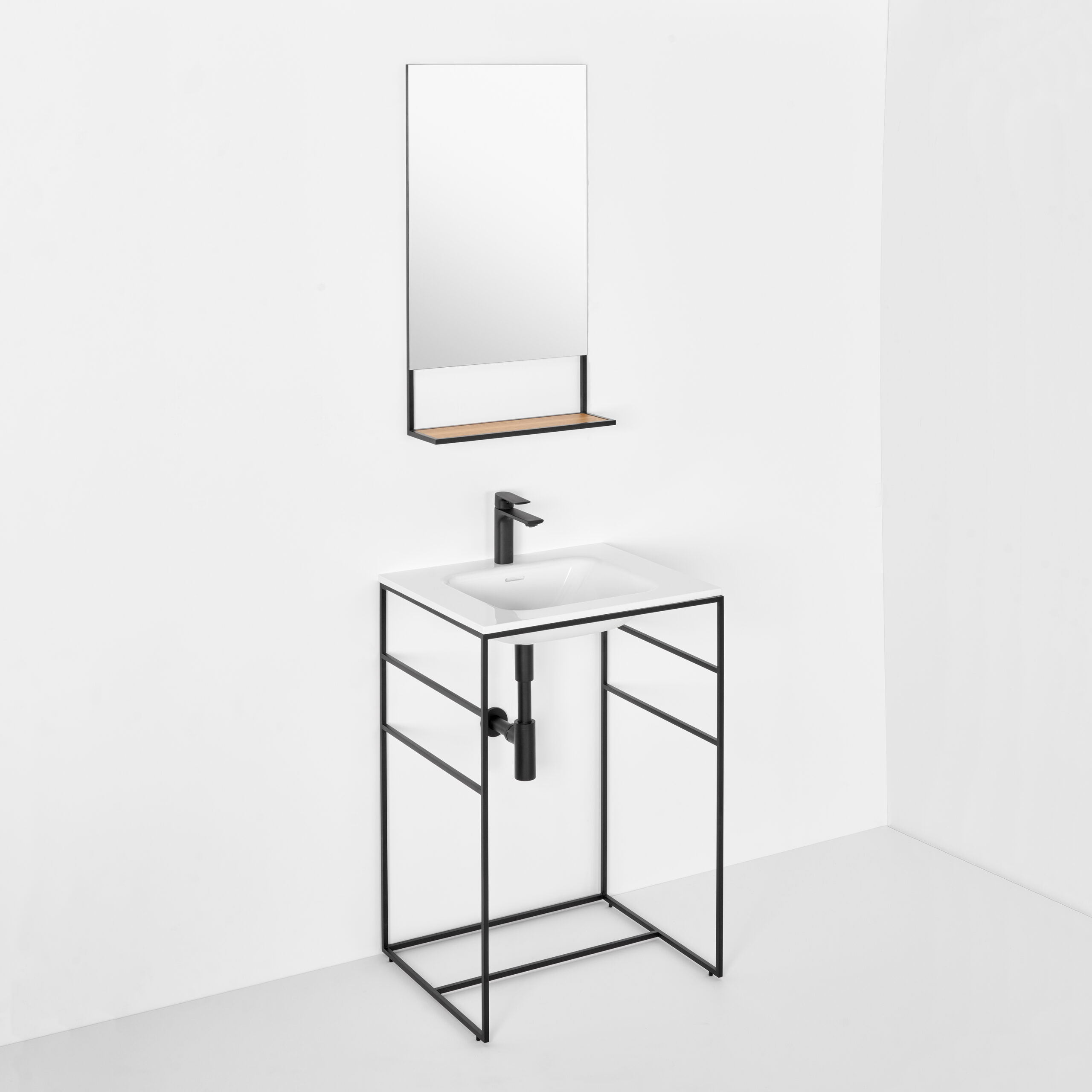 OTL-137_2 Single sink console design steel frame