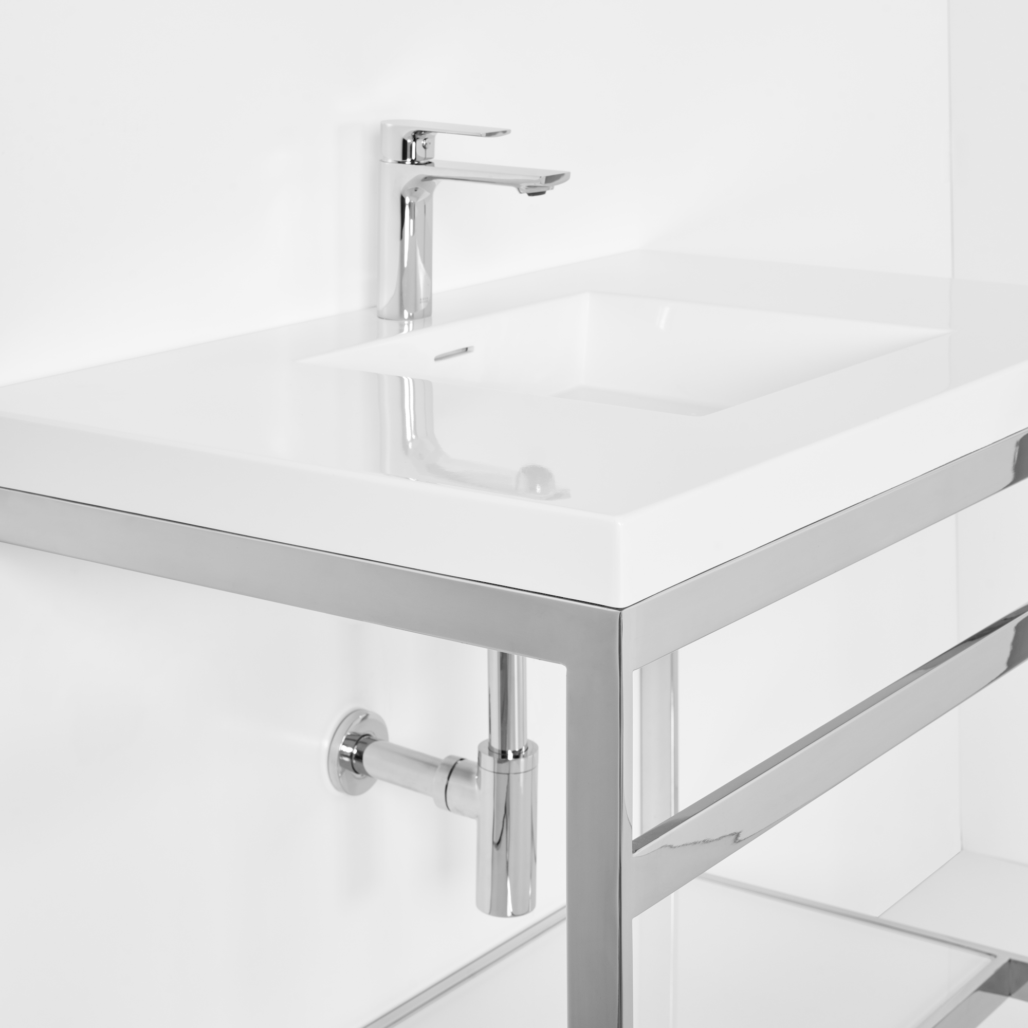 single sink console wall mounted