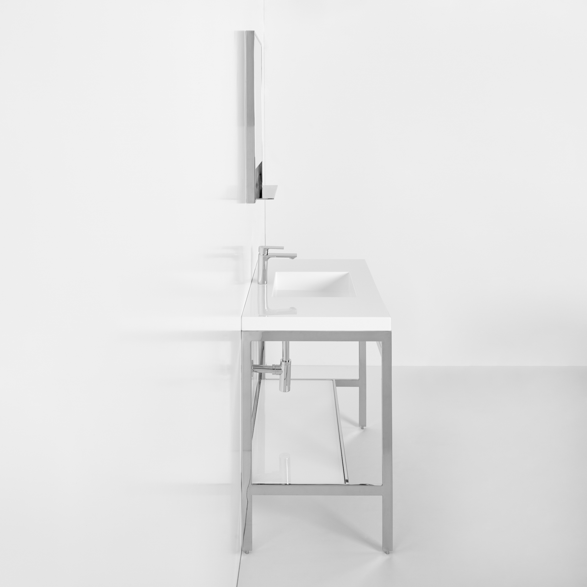 doube sink console wall mounted